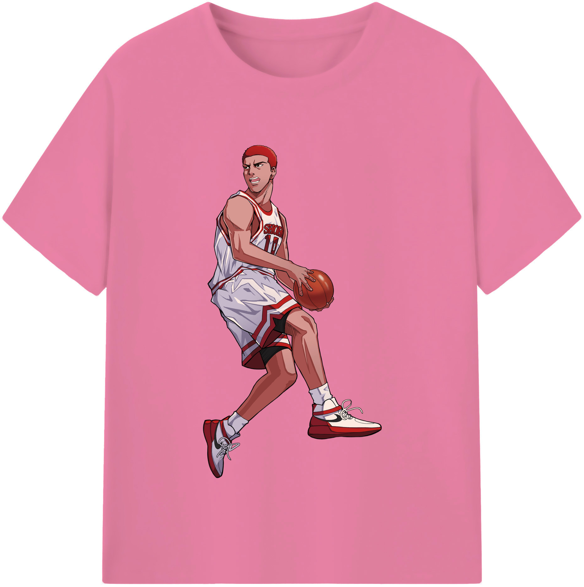 SLAM DUNK／スラムダンク 綿100％半袖Tシャツ（フロントプリント）